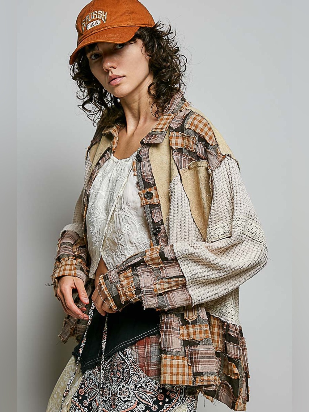 POL “Sundance Plaid” Oversized Shacket Jacket Boho Western Fall Layering | Coco - Picture 3 of 7